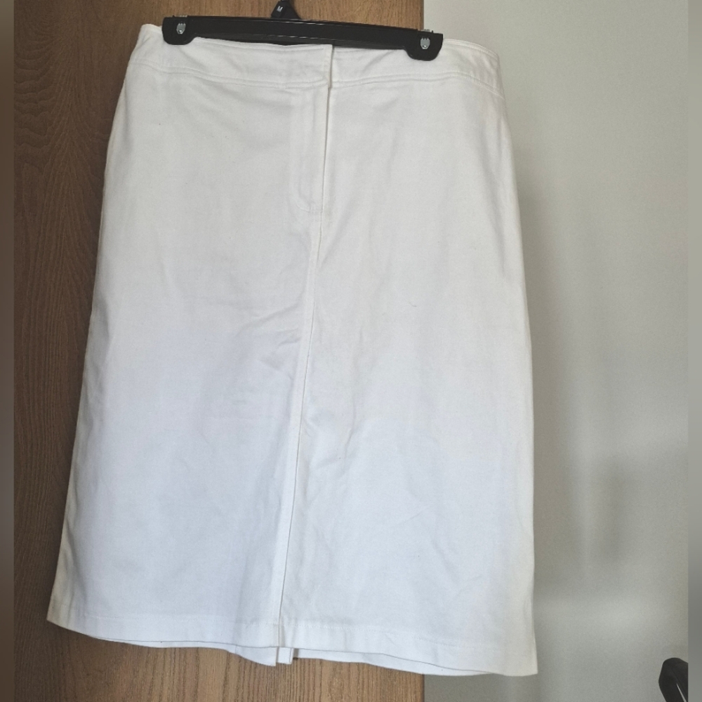 Leslie Fay White Midi Women's Skirt Size:8